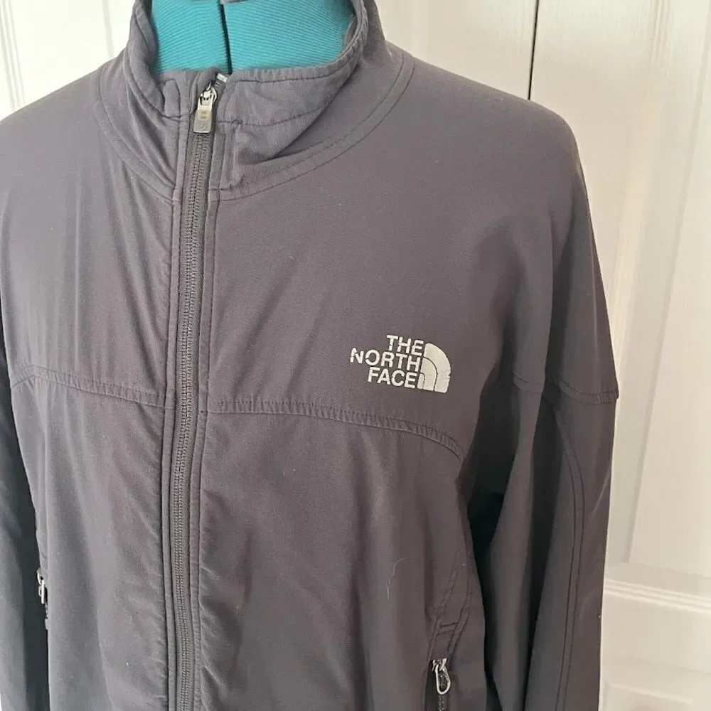 The Northface Apex Flight Series Logo Full Zip Mock Neck Lightweight Jacket